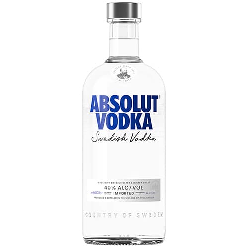 Absolut Blue with 2 Glasses