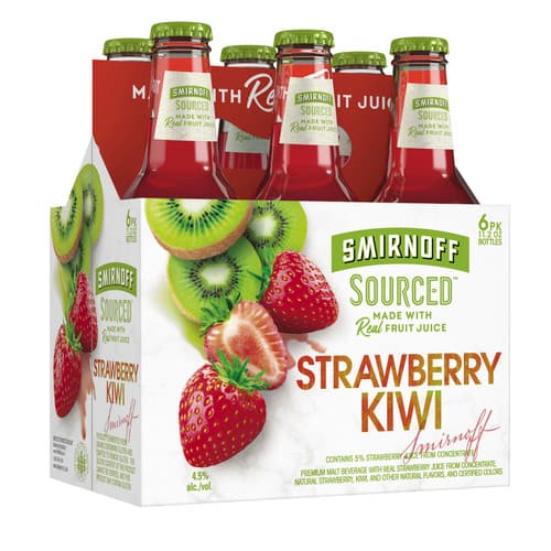 Smirnoff Sourced Strawberry Kiwi • 6pk Bottle