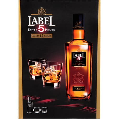 Label 5 Blended Scotch • 12yr Gift Set