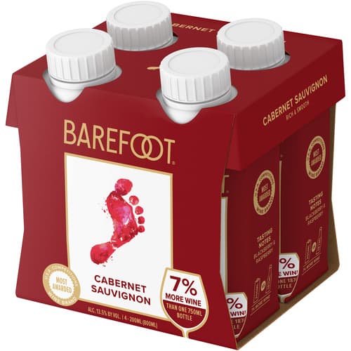 Barefoot Cabernet Sauvignon 200ml Tetra 6 / 4pk