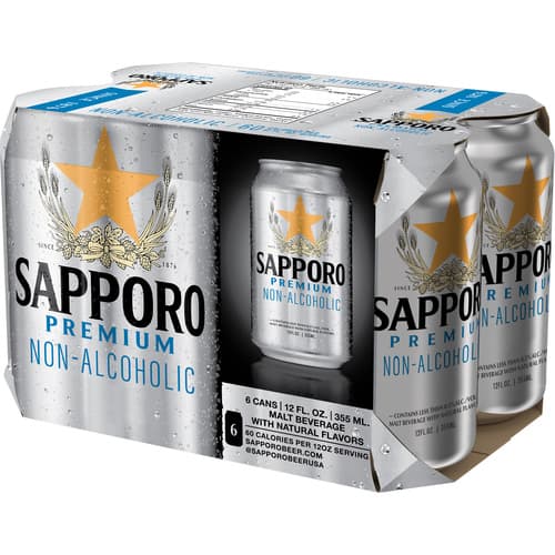 Sapporo 0.0 Alcohol Free • 6pk Can