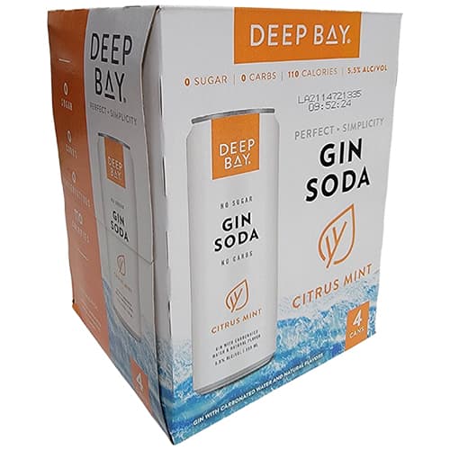 Deep Bay Vodka Soda • Citrus Mint 4pk-12oz