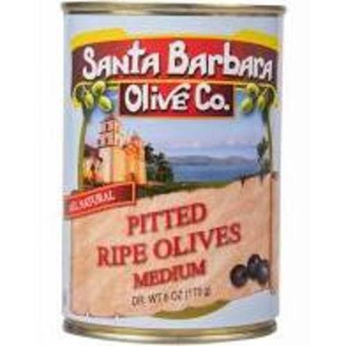 Santa Barbara Medium Black Pitted Ripe Canned Olives