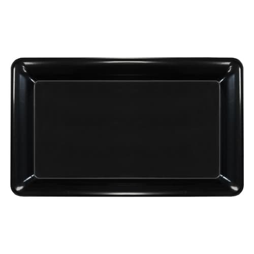 Party Essentials Black Plastic Tray For Food 12" X 18"