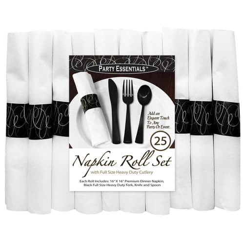 Party Ess • Napkin Rolls with Cutlery • 25ct Bag