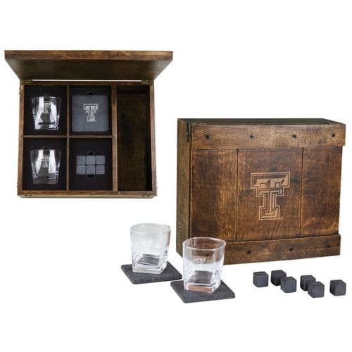 Texas Tech Red Raiders Whiskey Accessories Boxed Gift Set
