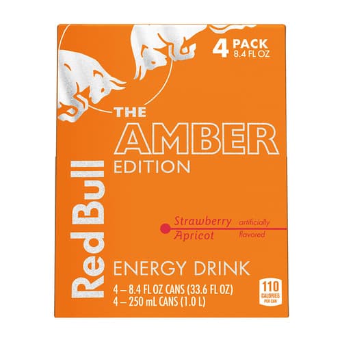 Red Bull • Amber Strawberry Apricot 8.4 oz 4 Pack