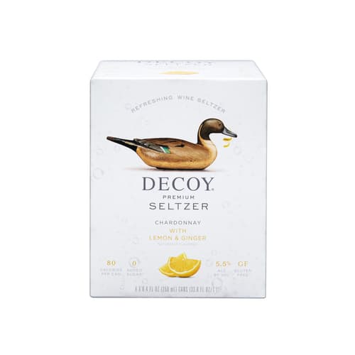 Decoy Chardonnay Lemon and Ginger Seltzer 4 / Pk