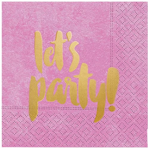 Design Design Napkins • Let's Party-pink