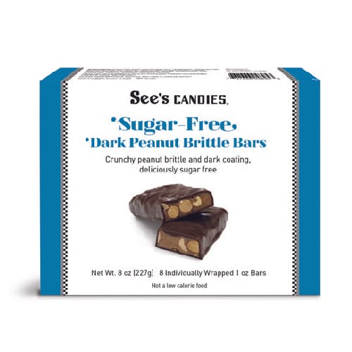 See's Sugar Free Dark Chocolate Brittle Bar