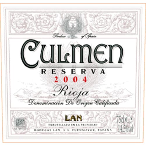 Bodegas Lan "culmen" Reserva Rioja