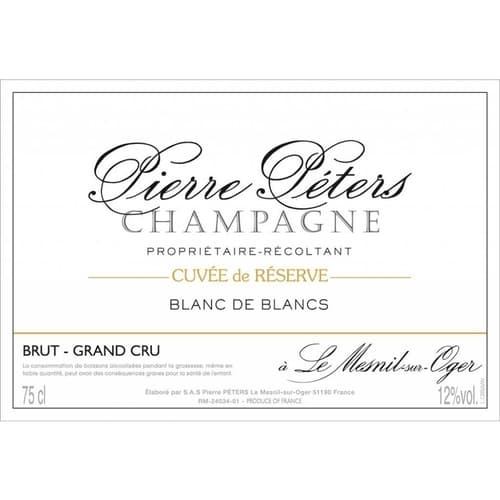 Pierre Peters Champagne Cuvee De Reserve Brut