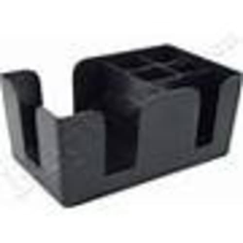 Bar Caddy Plastic 6-comp Blk