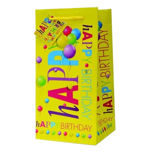 C2u Gift Bag • Happy Birhtday Yellow