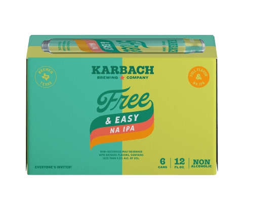 Karbach Free and Easy Non-alcoholic IPA • 6pk Can