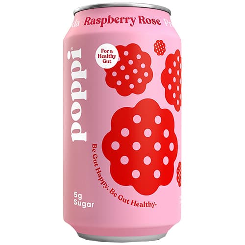Poppi Prebiotic Soda • Raspberry Rose 4 Pack