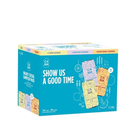 Cann Social Tonic Variety Pack 2mg Delta 9 • 12pk Can