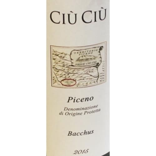 Ciu Ciu Bacchus Rosso Pecino Marche Italy