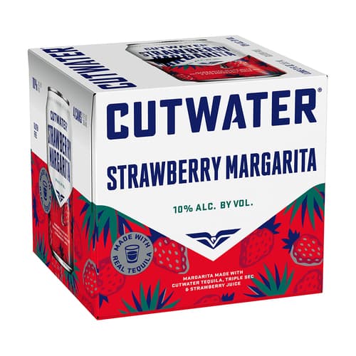 Cutwater Cocktails Strawberry Margarita 4pk-12oz