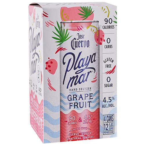 Cuervo • Playa Mar Hard Seltzer Grapefruit 4pk-12oz
