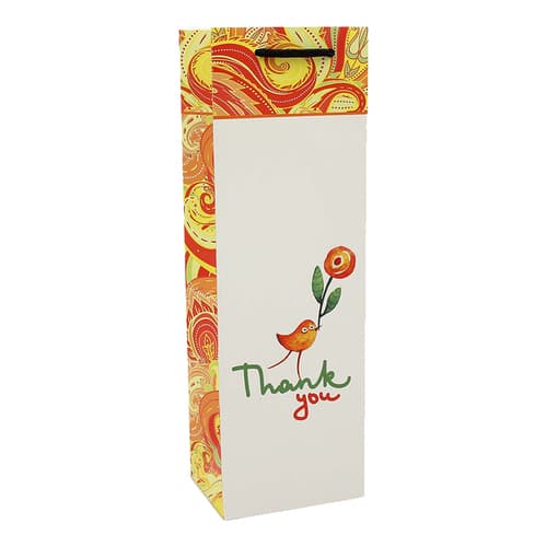 C2u Gift Bag • Thank You Bird & Paisley