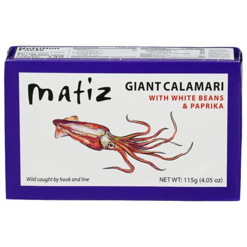 Matiz Large Calamari With White Beans and Paprika