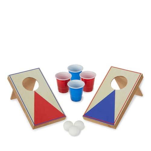 True Brands True Mini Cornhole Pong Game Set