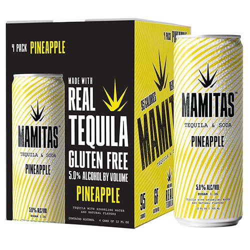 Mamitas Tequila & Soda • Pineapple 4pk-12oz