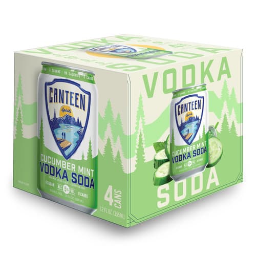 Canteen Vodka + Soda • Cucumber Mint 4pk-12oz