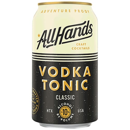All Hands Vodka + Tonic • Classic 4pk-12oz