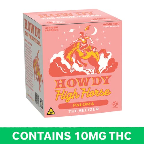 Howdy High Horse Paloma Seltzer 10mg Delta 9 4pk Can