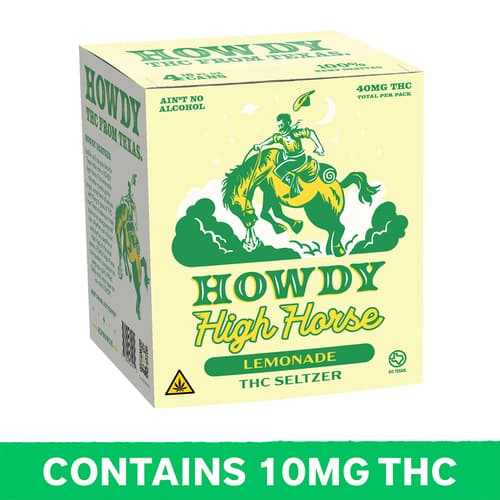 Howdy High Horse Lemonade 10mg Delta 9 4pk Can