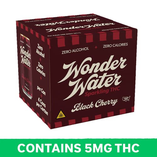 Th Wonder Wonder Water Black Cherry Seltzer 5mg Delta 9 4pk Can