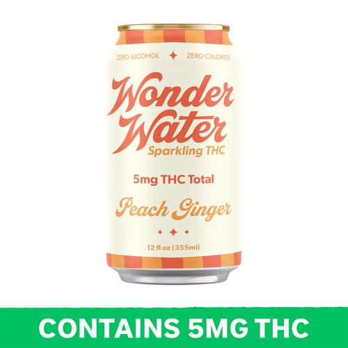 8th Wonder Wonder Water Peach Ginger Seltzer 5mg Delta 9 4pk Can