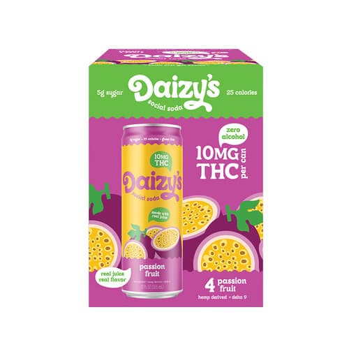 Daizy's Social Soda Passion Fruit Hemp