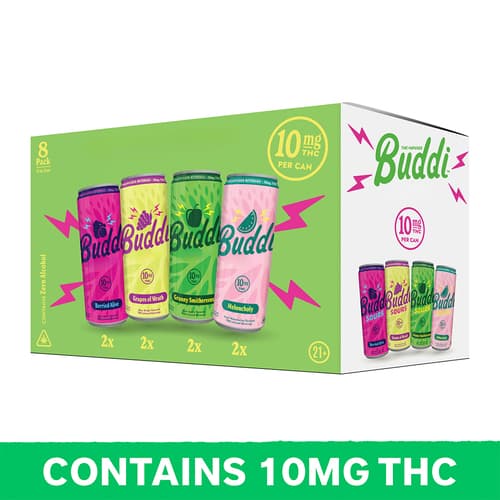 Buddi Seltzer 10mg Delta 9 Variety Pack • 8pk Can