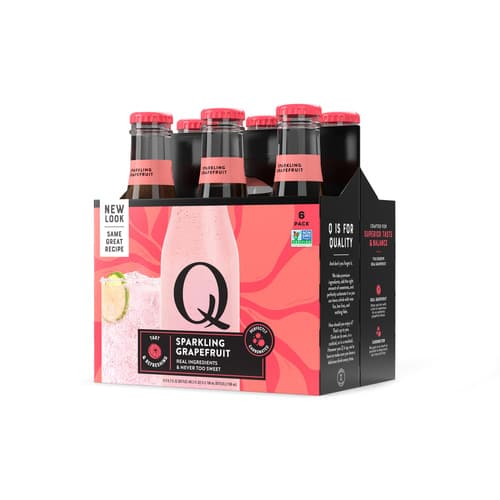 Q Drinks • Pink Grapefruit Glass Bottle 6.7oz 24pk