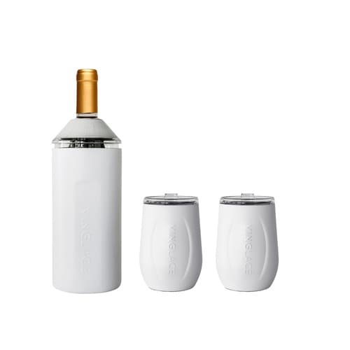 Vinglace Bottle Insulator • Wine Gift Set White