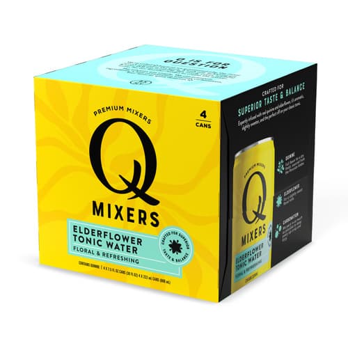 Q Drinks • Elderflower Tonic Slim Can 7.5oz 4pk