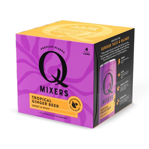 Q Drinks • Tropical Ginger Beer Slim Can 4pk / 7.5z