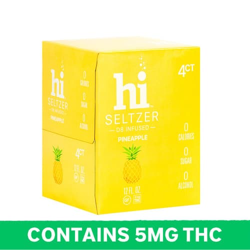 Hi Pineapple 5mg Delta 8 Seltzer • 4pk Can
