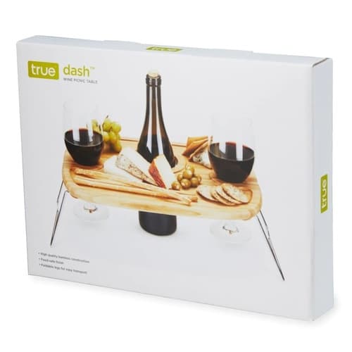 True Dash • Wine Picnic Table Bamboo Portable