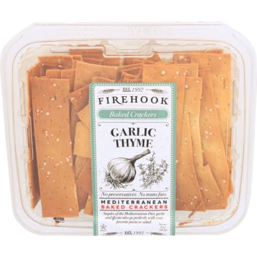 Firehook Garlic Thyme Organic Mediterranean Baked Crackers