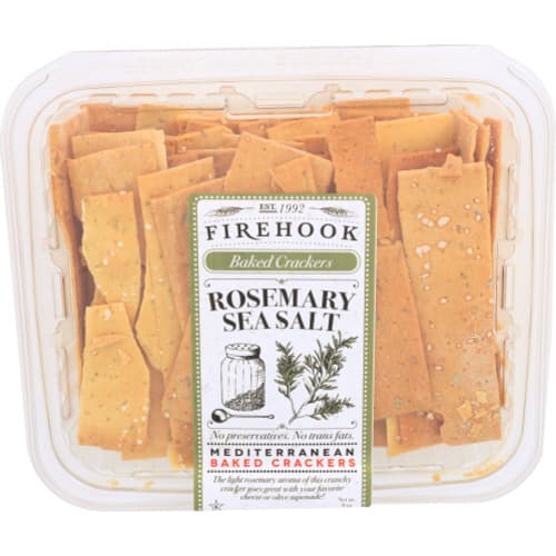 Firehook Rosemary Sea Salt Organic Mediterranean Baked Crackers