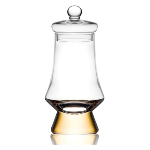 Amber Glass • Whiskey / Bourbon Solid Base with Lid