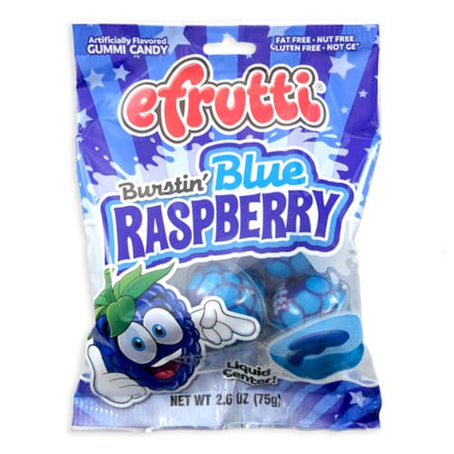 E-Frutti E-fritti Burstin Blue Raspberry Gummi Candy