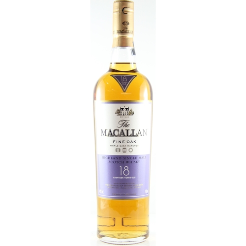 Macallan Fine Oak 18 Year Old Highland Single Scotch Malt Whisky