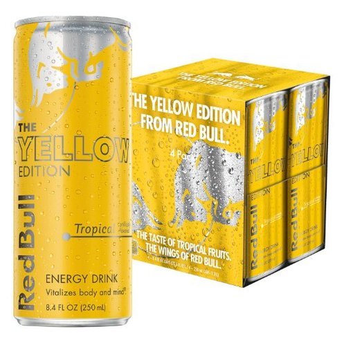 Red Bull Yellow Tropical Fruit 8 4 Oz 4 Pack