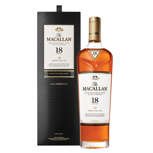 The Macallan 18 Year Old Sherry Oak Casks Highland Single Malt Scotch Whisky