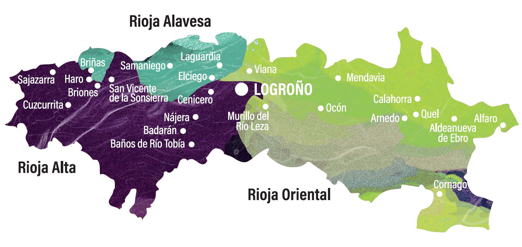 Wines Of Rioja - Rioja Region Map